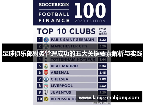 足球俱乐部财务管理成功的五大关键要素解析与实践